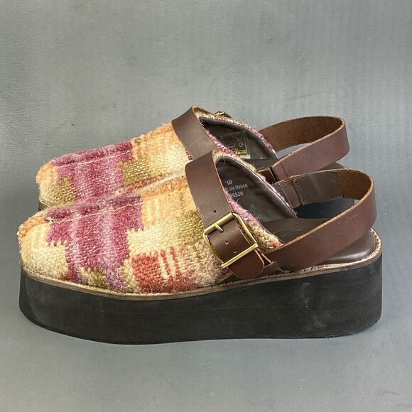 Free People  Astrid Platform Mule sandals womens size  10 - Picture 4 of 10